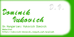 dominik vukovich business card